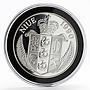 Niue 100 dollars XIV Football Championship Italy team proof silver coin 1990