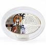 Macedonia 100 denars Angel Day Olga crystal colored proof silver coin 2015