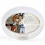 Macedonia 100 denars Angel Day Olga crystal colored proof silver coin 2015