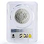 Monaco 100 francs Rainier III Prince Albert Politics MS68 PCGS silver coin 1982