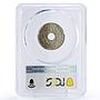 French Indochina 5 centimes State Coinage Coat of Arms MS63 PCGS Ni coin 1938