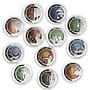Lebanon 5 livres set of 12 coins Zodiac Signs colored proof silver coin 2013