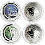 Lebanon 5 livres set of 12 coins Zodiac Signs colored proof silver coin 2013