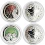 Lebanon 5 livres set of 12 coins Zodiac Signs colored proof silver coin 2013