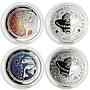 Lebanon 5 livres set of 12 coins Zodiac Signs colored proof silver coin 2013