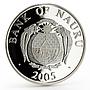 Nauru 10 dollars European Monuments San Marino Palazzo Pubblico silver coin 2005