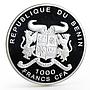 Benin 1000 francs Gotthold Ephraim Lessing proof silver coin 2004