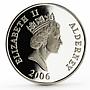 Alderney 5 pounds Sir Isaac Newton proof silver coin 2006