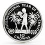 Turks and Caicos Islands 10 crowns World Year of the Child silver coin 1982