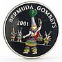 Bermuda 5 dollars Gombey Dancers colored proof silver coin 2001