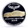 Palau 100 dollars General Motors Sportscar Corvette Car proof silver coin 2008