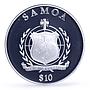 Samoa 10 dollars 1st Commandment I Am the Lord Your God gilded silver coin 2009