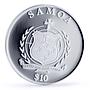 Samoa 10 dollars 4th Commandment Honor Father and Mother gilded silver coin 2009
