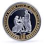 Samoa 10 dollars 4th Commandment Honor Father and Mother gilded silver coin 2009