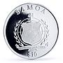 Samoa 10 dollars 6th Commandment Do Not Commit Adultery gilded silver coin 2010