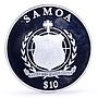 Samoa 10 dollars 6th Commandment Do Not Commit Adultery gilded silver coin 2010