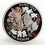 Macedonia 100 denars Year of the Rooster colored proof silver coin 2017