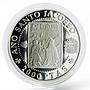 Spain 2000 pesetas Juan Carlos I German jacobean pilgrims silver coin 1993