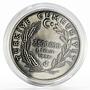 Turkey 2500000 lira Forestry Tema Trees Emblem silver coin 1998