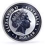 Australia 1 dollar Lunar Calendar I Year of the Monkey colored silver coin 2004