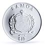 Samoa 10 dollars 8th Commandment Shall Not Bear Witness gilded silver coin 2010