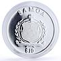 Samoa 10 dollars 8th Commandment Shall Not Bear Witness gilded silver coin 2010