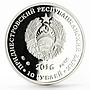 Transnistria 10 rubles Local Red Book series Green Woodpecker silver coin 2016