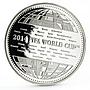 Armenia 100 dram Football World Cup in Brazil series Team Map silver coin 2014