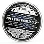 Armenia 100 dram Football World Cup in Brazil series Team Map silver coin 2014