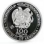 Armenia 100 dram Football World Cup in Brazil series Team Map silver coin 2014