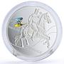 Tajikistan 5 somoni Eurasian Economic Community Dushanbe Horseman Ag coin 2010