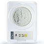 Mexico 5 onzas 450 Years of City Mint Old Screw Press PR65 PCGS silver coin 1986