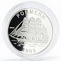 Togo 1000 francs History in Ships series Pommern 1903 proof silver coin 2011