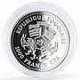 Togo 1000 francs History in Ships series Pommern 1903 proof silver coin 2011