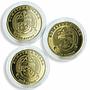 Sumatera Utara 500 rupiah set of 3 coins Beetles bimetal 2018