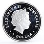 Australia 1 dollar Lunar Calendar series I Year of Snake silver proof coin 2001