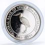 Belize 10 dollars 10th Anniversary of Central Bank Jabiru Bird silver coin 1992