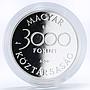 Hungary 3000 forint Endangered Wildlife series Beaver proof silver coin 2000