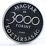 Hungary 3000 forint Endangered Wildlife series Beaver proof silver coin 2000