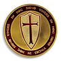 Templar Knight Coin, Red Cross, Gold Plated Coin, Christ Soldiers, Token