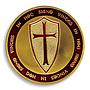 Templar Knight Coin, Red Cross, Gold Plated Coin, Christ Soldiers, Token