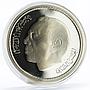 Morocco 50 dirhams 20th Anniversary of Independence proof silver coin 1975