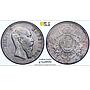 Mexico 1 peso Maximilian Maximiliano I KM-388.1 VF Detail PCGS silver coin 1867