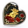 Palau 5 dollars Endless Love Two Cupids Angels Flowers gilded silver coin 2007