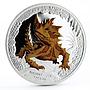 Tuvalu 1 dollar Reamarkable Reptiles series Thorny Devil Lizard silver coin 2014