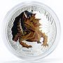 Tuvalu 1 dollar Reamarkable Reptiles series Thorny Devil Lizard silver coin 2014