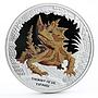 Tuvalu 1 dollar Reamarkable Reptiles series Thorny Devil Lizard silver coin 2014