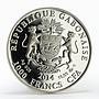 Gabon 1000 francs Zodiac Capricorn proof silver coin 2014