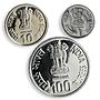India set of 3 coins Veer Durgadass UNC 2003