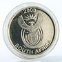 South Africa set 4 coins Wildlife Series The Rhino proof silver coin 2003